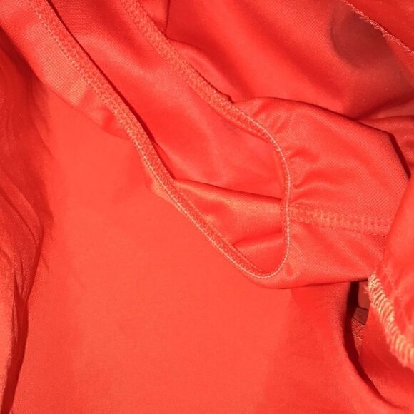 Adidas Women's Athletic Elastic Waist Orange White Running Shorts Size L - Picture 8 of 8